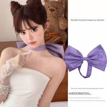 Υφασμάτινο κολάρο-κολιέ με σχέδιο καρτούν, μάρκα Like silk, αλυσίδα τύπου Ο