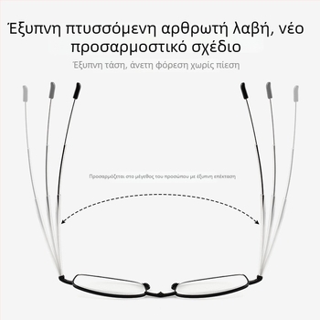 Γυαλιά ανάγνωσης με φακούς PC, αντι μπλε φως και αντι-ακτινοβολία, μεταλλική και PC κατασκευή πλήρους πλαισίου, τετράγωνο σχήμα, μοντέλο LH002