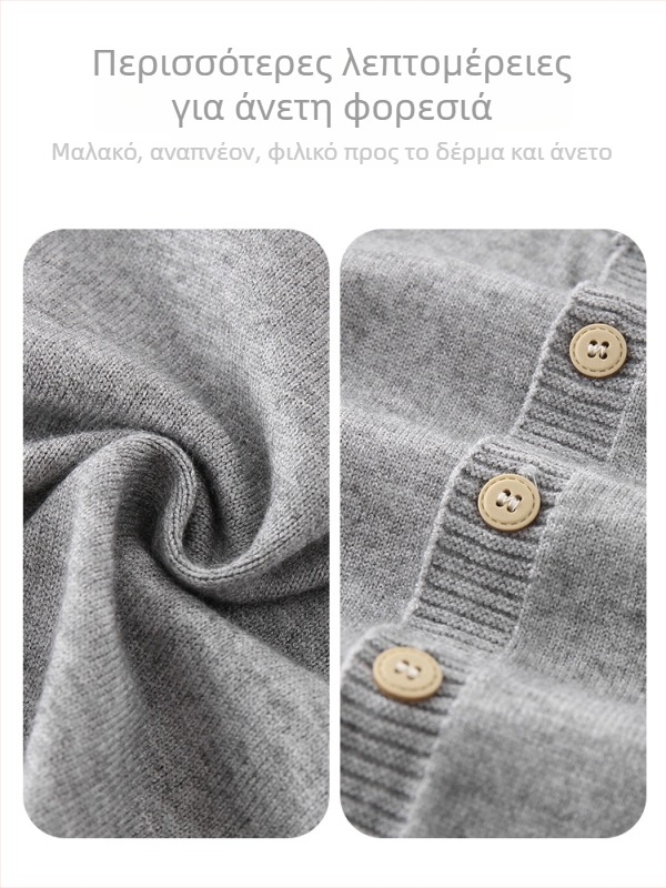 Κορεατικού στυλ πλεκτό onesie για μωρά με αποσπώμενη κουκούλα, μακριά μανίκια, σχέδιο crawling, 100% πολυεστέρας, κατάλληλο για άνοιξη και φθινοπωρο, επίπεδο ασφάλειας A, ηλικία 1–3 ετών