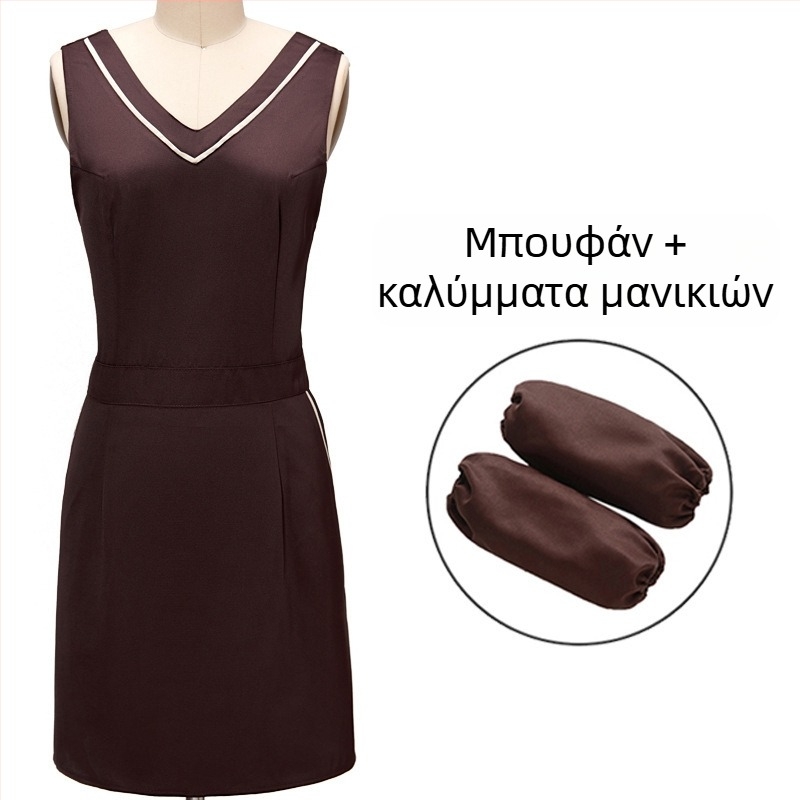 Σετ ποδιά με καπέλο, χωρίς μανίκια, ανθεκτικό στους λεκέδες, υλικό: Άλλο