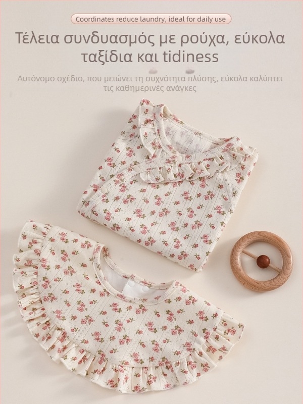 Διπλής όψεως αδιάβροχος βρεφικός λαιμοδέτης από βαμβάκι (>95%), διευρυμένου μεγέθους, με σχέδιο καρτούν, για βρέφη 0–1 ετών