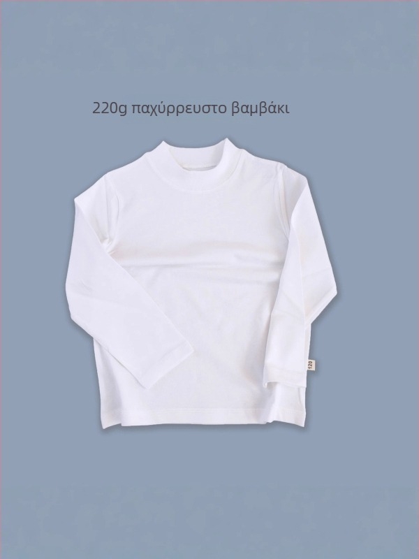 Παιδικό μακρυμάνικο βαμβακερό T‑shirt, με στρογγυλή λαιμόκοψη, αντιστατικό, για όλες τις εποχές