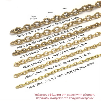Αλυσίδα από χαλκό σε σχήματος Ο για τσάντες και αξεσουάρ — λεία επιφάνεια, βίνταζ στυλ, προέλευση Ντονγκουάν