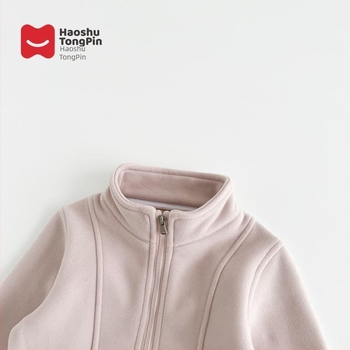 Unisex φλις επενδυμένο μπουφάν με αποσπώμενη κουκούλα, κορεατικού στυλ casual, ύφασμα Vinylon
