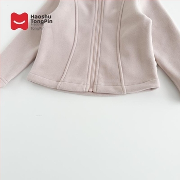 Unisex φλις επενδυμένο μπουφάν με αποσπώμενη κουκούλα, κορεατικού στυλ casual, ύφασμα Vinylon