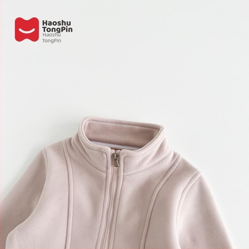 Unisex φλις επενδυμένο μπουφάν με αποσπώμενη κουκούλα, κορεατικού στυλ casual, ύφασμα Vinylon