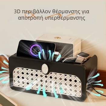 Κουτί οργάνωσης καλωδίων γραφείου, ABS πλαστικό, μοντέλο 1017, 1 τεμάχιο, κατάλληλο για καλώδια ακουστικών