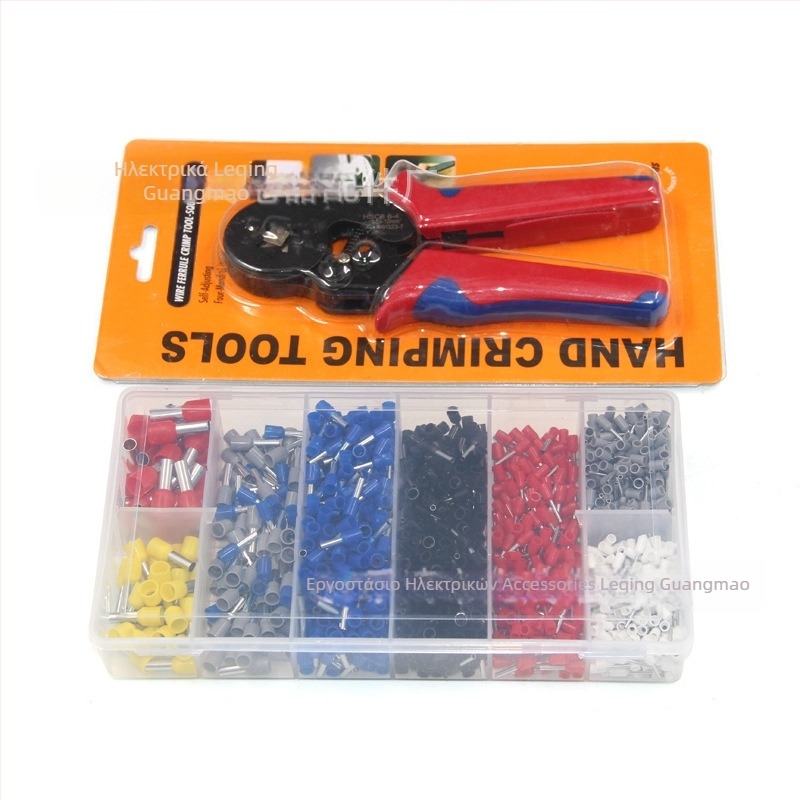 Κύκλικό περιστρεφόμενο σετ τερματικών, 200 τεμάχια, δύο αγωγοί, επαφές χαλκού με ψυχρή συμπίεση, PVC μόνωση