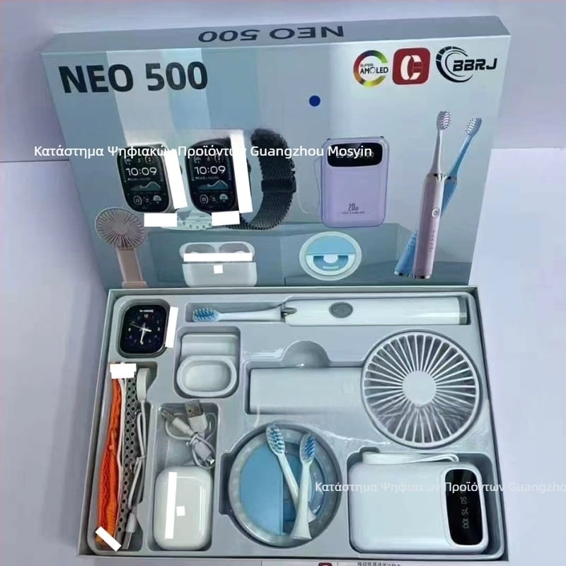 Neo500 Smartwatch για άνδρες και γυναίκες με οθόνη AMOLED, παρακολούθηση καρδιακών παλμών, μέτρηση βημάτων, Bluetooth κλήσεις, μαγνητική φόρτιση