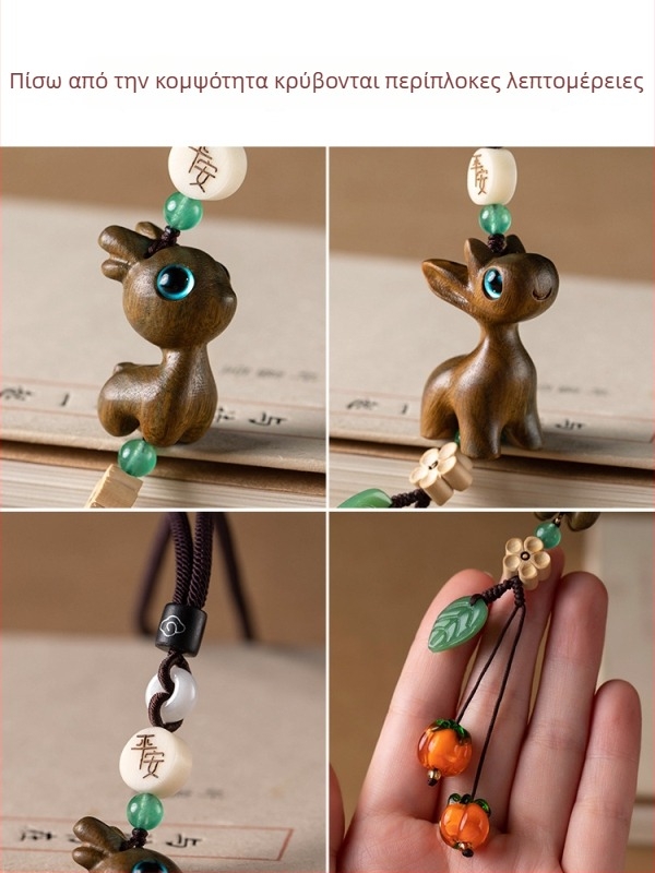 Διακόσμηση αυτοκινήτου από ξύλο σε μορφή ελάφι, καρτούν στυλ, λειτουργία αρώματος