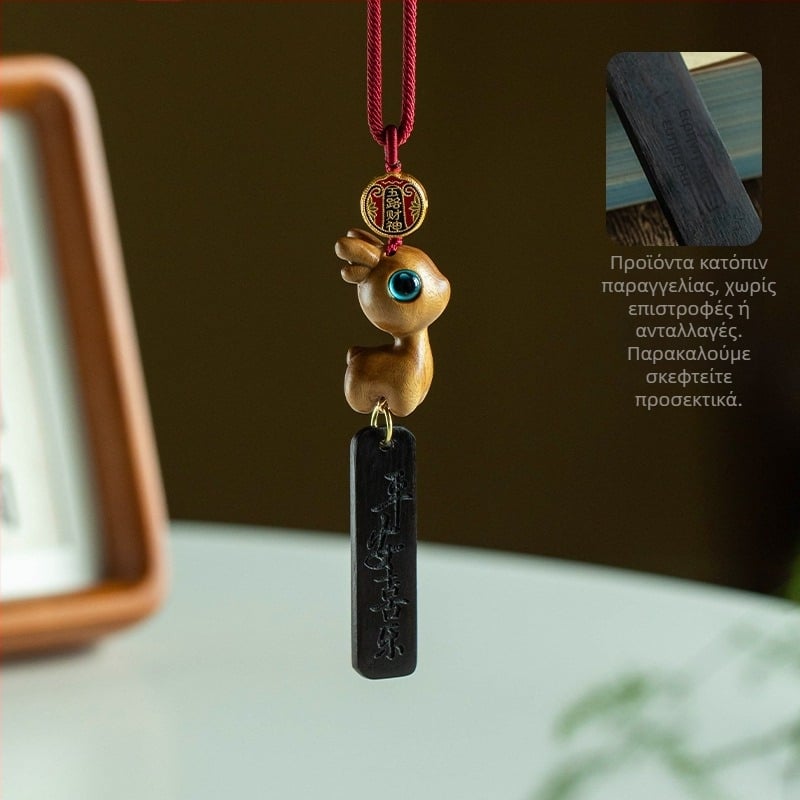 Κρεμαστό αυτοκινήτου σε μορφή ελαφιού, ξύλινο, στυλ καρτούν, αρωματικό εσωτερικό διακοσμητικό, αξεσουάρ καθρέφτη οπισθοπορείας