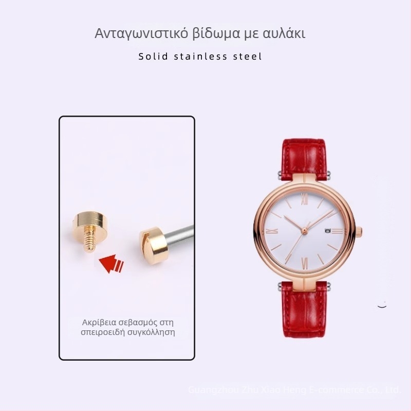 Youheng Ανοξείδωτος βιδωτός άξονας για ζώνη ρολογιού, κοίλες άκρες, συνδετικό εξάρτημα, Αρ. 1