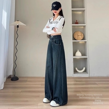 Τζιν με ψηλή μέση, φαρδιά γραμμή, μικροελαστικότητα, street style (φθινοπωρο 2025)