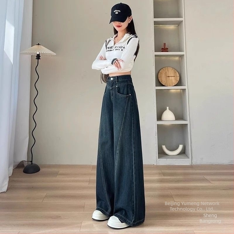 Τζιν με ψηλή μέση, φαρδιά γραμμή, μικροελαστικότητα, street style (φθινοπωρο 2025)