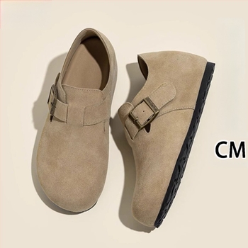 Γυναικείοι loafer με κρυφό τακούνι, slip-on, 6 cm κρυφό τακούνι, επάνω μέρος από βελούρι αγελάδας, Velcro κλείσιμο, καουτσούκ εξωτερική σόλα