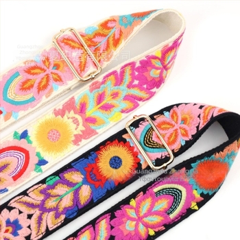 Ιμάντας τσάντας με κέντημα λουλουδιών – βαμβακερός, φαρδύς ιμάντας για διασταυρούμενη τσάντα, μάρκα Sany, άνοιξη 2025