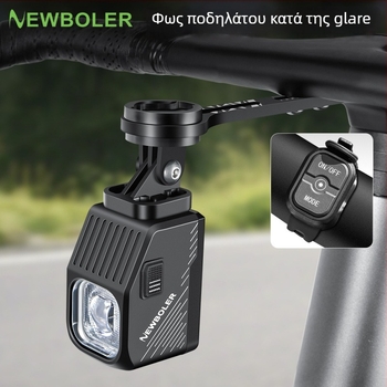 NEWBOLER Φανάρι Ποδηλάτου με Ασύρματο Τηλεχειριστήριο, Υψηλή/Χαμηλή Ακτίνα Φωτισμού με Περιορισμό Λάμψης, Κρεμαστό Κάτω από το Φανάρι, για Νυχτερινή Ποδηλασία σε Δρόμους και MTB
