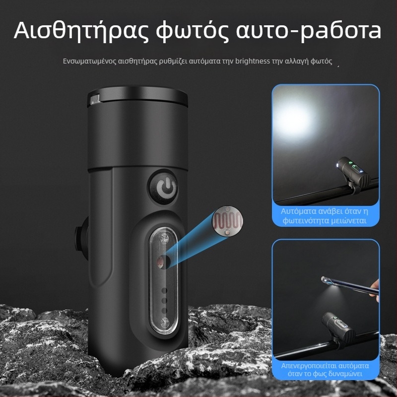 Demonknights σετ φωτισμού ποδηλάτου για νυχτερινή οδήγηση: μπροστινό και πίσω φως, αδιάβροχο