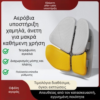 Μαξιλαράκι Υποστήριξης Οσφυϊκής Περιοχής Καρέκλας: αναπνεύσιμο δίκτυο, εργονομική υποστήριξη, πλήρωση από σφουγγάρι, κατάλληλο για όλα τα αυτοκίνητα, μινιμαλιστικό στυλ
