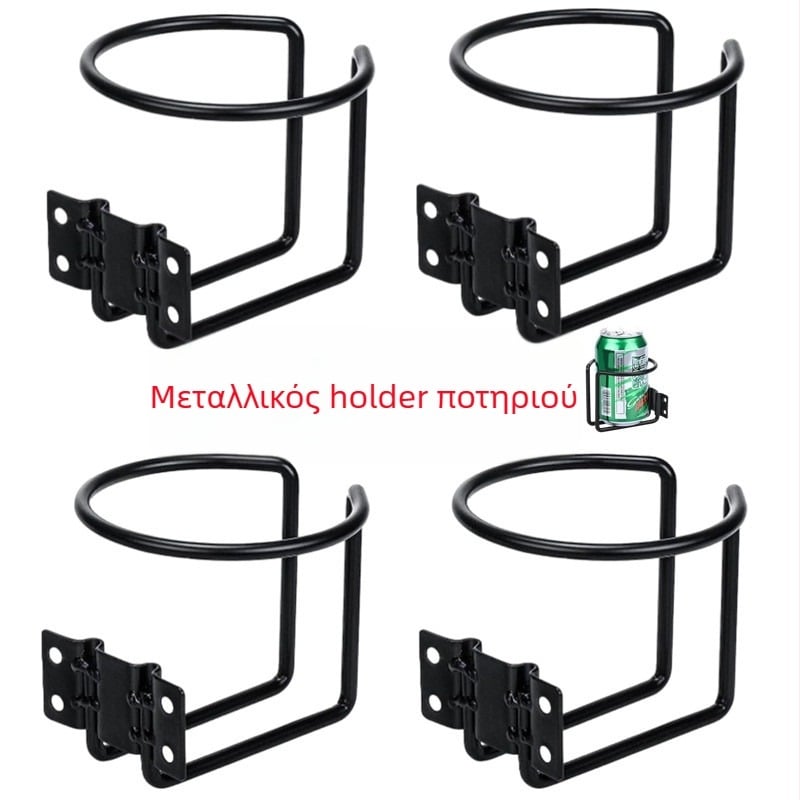Θήκη ποτηριών από σφυρήλατο σίδηρο, επιτοίχιος, για αυτοκίνητα, πλοία, RV και γιοτ· κατάλληλη για γραφεία, πίσω πλάτη καρεκλών και πόρτες