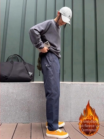 Αντιανεμικά και ζεστά λειτουργικά παντελόνια εργασίας για τον χειμώνα, ίσιο κόψιμο με φερμουάρ, μικροελαστικό ύφασμα από βαμβάκι-μπαμπού