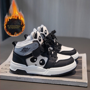 Παιδικά sneakers PU δέρμα με Velcro κλείσιμο, διαπνέουσα επένδυση από δίχτυ, σόλα καουτσούκ, χαμηλός αστράγαλος, σχέδιο χρωματικού μπλοκ