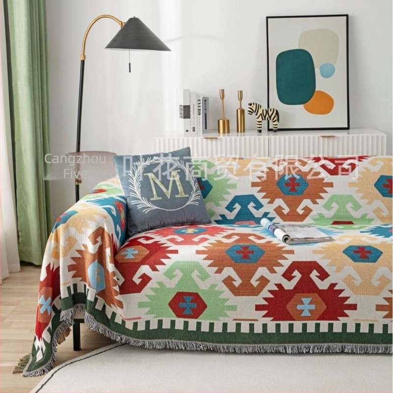 Βαμβακερή κουβέρτα για κάμπινγκ με γεωμετρικό σχέδιο, 3000 g ή περισσότερα, προσαρμόσιμη, για όλες τις εποχές