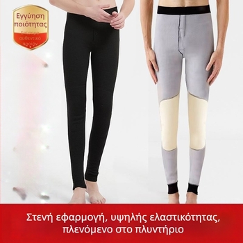 Αντρικά θερμά παντελόνια από ακρυλικό, εξτρά παχιά ύφανση, μήκος 3/4, ελαστικά, μονόστρωμα