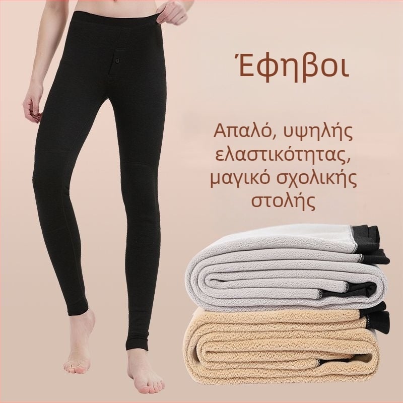 Αντρικά θερμά παντελόνια από ακρυλικό, εξτρά παχιά ύφανση, μήκος 3/4, ελαστικά, μονόστρωμα