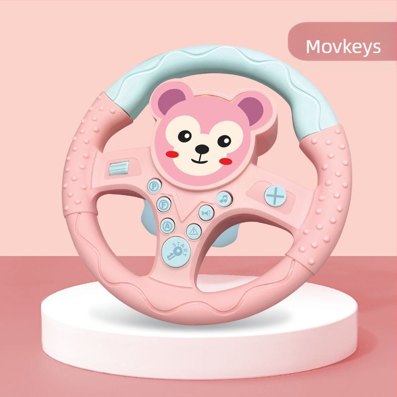 Παιδικό αυτοκινητάκι με τιμόνι για πίσω κάθισμα — Εκπαιδευτικό μουσικό τιμόνι (Πλαστικό; Λειτουργεί με μπαταρίες; Για ηλικίες 4–6)