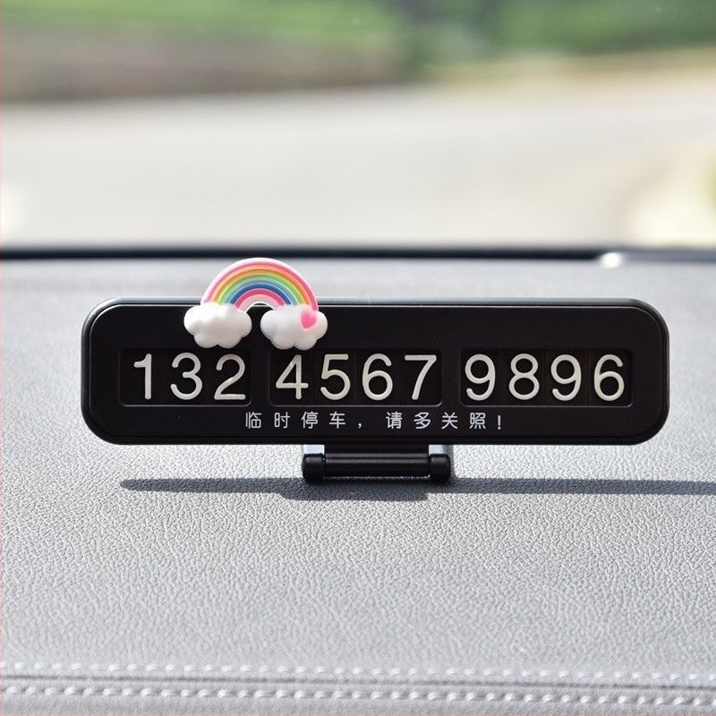 Chiweng Προσωρινή πινακίδα στάθμευσης αυτοκινήτου – Πλαστικό, μη προσαρμοζόμενη, κρυφή στήριξη