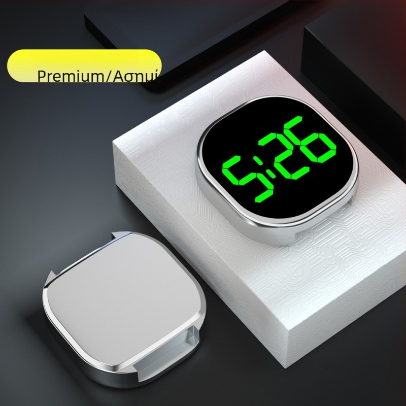 Ηλεκτρονικό ρολόι εσωτερικού αυτοκινήτου με φωτιζόμενη οθόνη, παγκόσμια ώρα και ημερομηνία (Ηλεκτρονικός μηχανισμός κίνησης; οβάλ καντράν; περίβλημα από κράμα; κεραμικός ιμάντας)