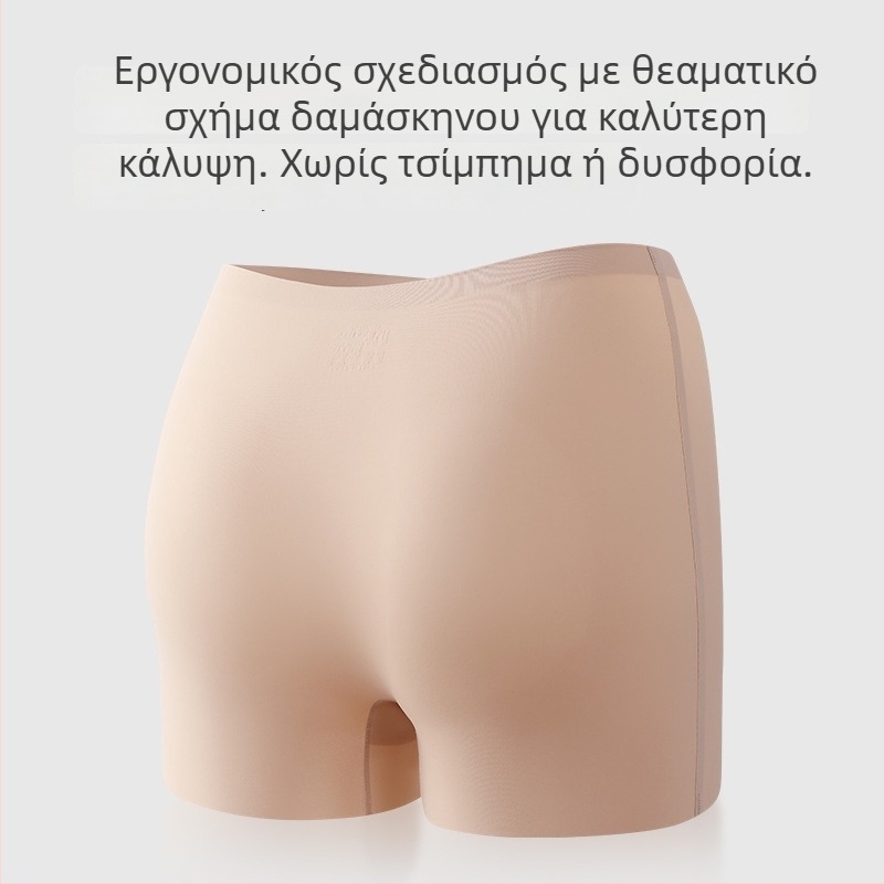 Αδιάραστες χωρίς ραφές γυναικείες εσώρουχες με ψηλή μέση από νάιλον, βαμβακερός καβάλος, γρήγορο στέγνωμα, προστασία από την έκθεση