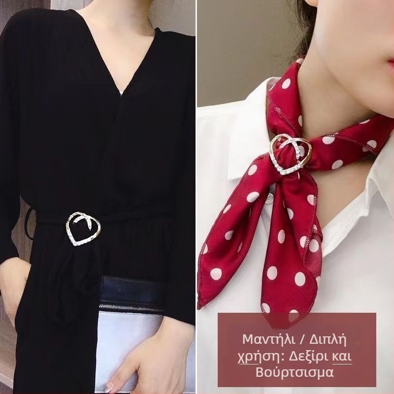 Αξεσουάρ για T‑shirt με κόμπο στις άκρες και σφιξιμό στη μέση, από κράμα μετάλλων, απλό στυλ, Άνοιξη 2025