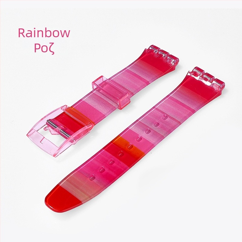 Λουρί ρολογιού σιλικόνης συμβατός με Swatch — ανθεκτικός στο νερό, υλικό: σιλικόνη, κωδικός προϊόντος: Strap, μάρκα: Qifulong, εποχή: Χειμώνας 2023