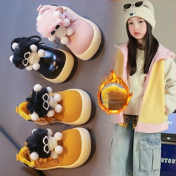 Παιδικά αθλητικά και casual παπούτσια με Velcro, επάνω μέρος από συνθετικό δέρμα, σόλα από καουτσούκ, παχύτερη κατασκευή για τον χειμώνα