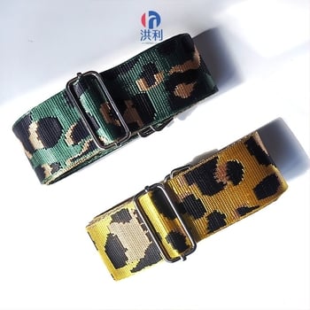 Ευρύς ιμάντας ώμου για τσάντα crossbody με λεοπάρ μοτίβο, ρυθμιζόμενος ιμάντας αντικατάστασης