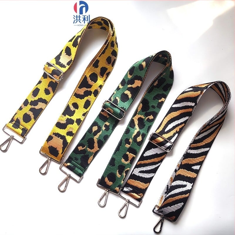 Ευρύς ιμάντας ώμου για τσάντα crossbody με λεοπάρ μοτίβο, ρυθμιζόμενος ιμάντας αντικατάστασης