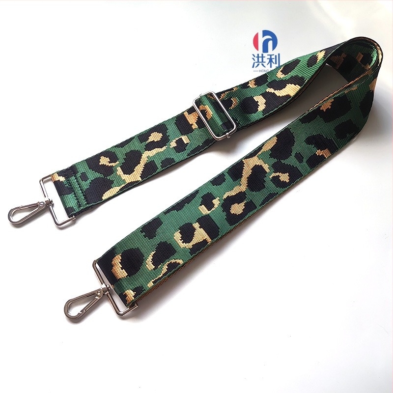 Ευρύς ιμάντας ώμου για τσάντα crossbody με λεοπάρ μοτίβο, ρυθμιζόμενος ιμάντας αντικατάστασης