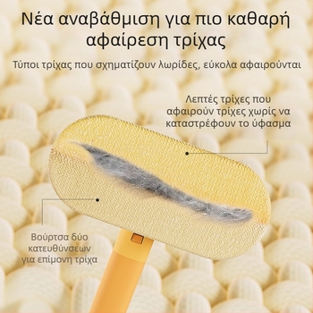 Βούρτσα Αφαίρεσης Γάτων Τριχών για Καναπέ, Κρεβάτι και Χαλί — Εργαλείο Αφαίρεσης Τριχών, Υλικά: PP και Πολυεστερική Ίνα
