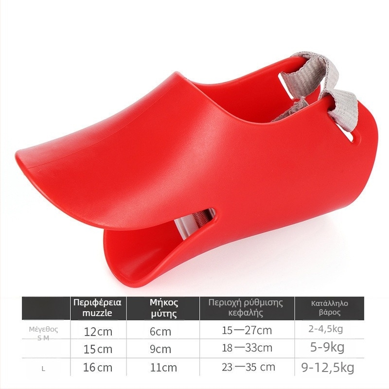 Κάλυμμα στόματος για κατοικίδια σε σχήμα ράμφους, για σκύλους και γάτες, ρυθμιζόμενο, κατά του γαβίσματος και δαγκώματος, πλαστικό