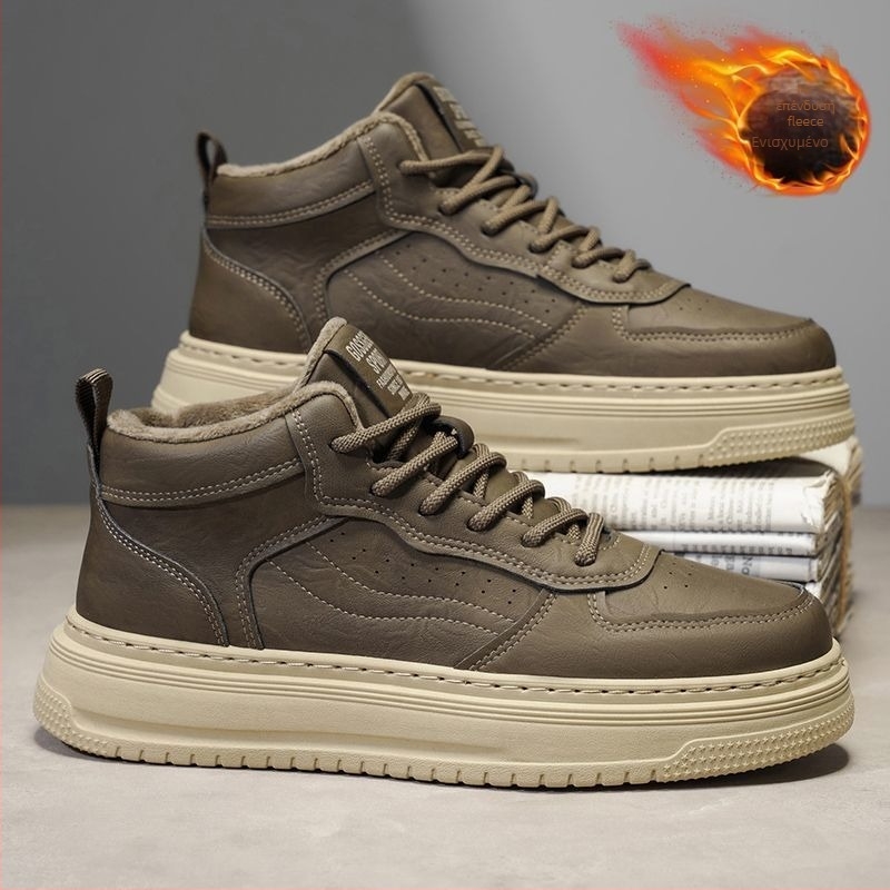 Ανδρικά χειμωνιάτικα μποτάκια με Ultra-Fiber δέρμα και επένδυση φλίς – Αντιολισθητικά, ζεστά, ανθεκτικά στη φθορά, casual εργατικά μποτάκια