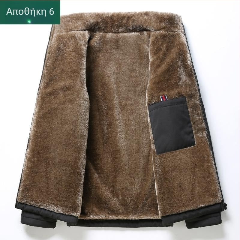 Ανδρικό παλτό για μεσήλικες και ηλικιωμένους, 100% πολυεστέρας, κανονικό πάχος, Χειμώνας 2021