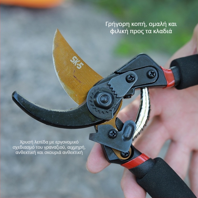 Ψαλίδι κλαδέματος, SK5 ατσάλι, ενισχυμένη λεπίδα, εξοικονόμηση κόπων, για κήπο και γεωργική κλάδεση