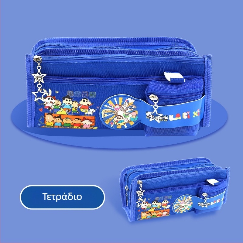 Θήκη μολυβιών Pikachu με μεγάλη χωρητικότητα – σχολικά είδη από καμβά, μάρκα Anime, Κορεατικό στυλ