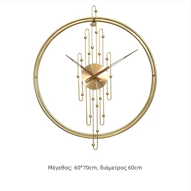 Odik ρολόι τοίχου, κυκλικός μεταλλικός καντράν, LED οθόνη, αθόρυβη κίνηση με διαδρομή δευτερολέπτων, τροφοδοσία με μπαταρία, μονής όψης