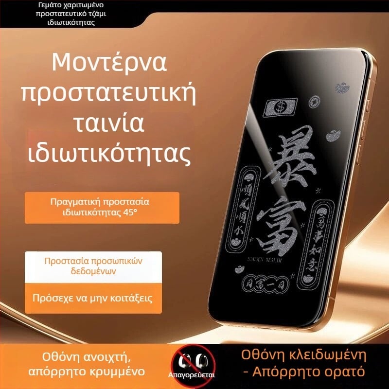 Προστατευτικό οθόνης από tempered glass με προστασία ιδιωτικότητας για iPhone 14 Pro Max – HD, πλήρης οθόνη, αντι-παρατήρησης, ανθεκτικό σε πτώσεις, ανθεκτικό στη σκόνη