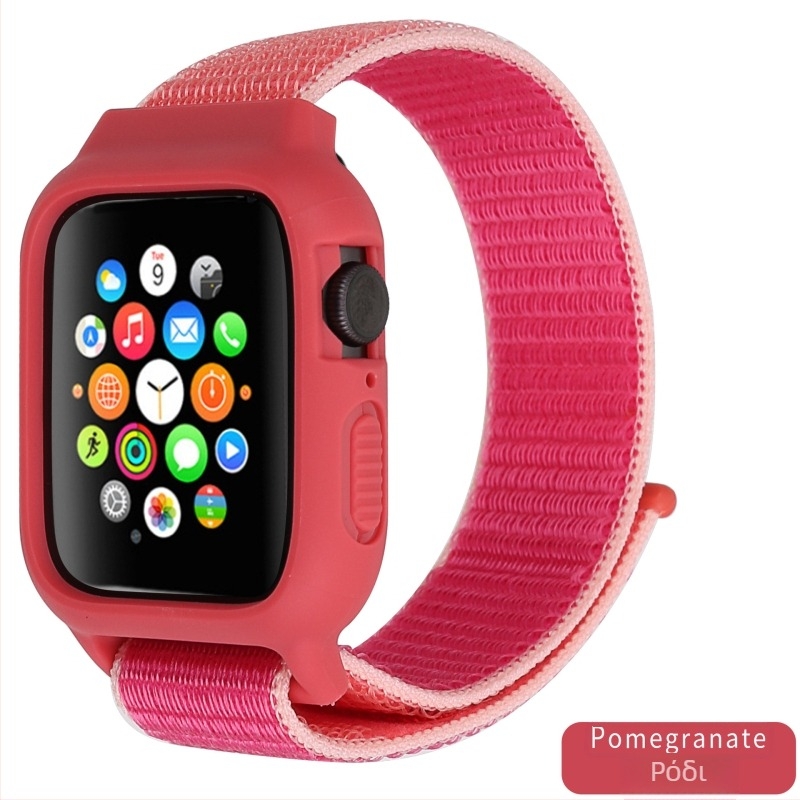 Apple Watch Nylon Loop ενσωματωμένο προστατευτικό κάλυμμα και λουράκι — υφαντό υλικό, προσαρμοσμένη διεπαφή