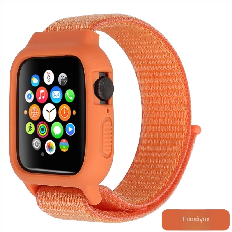 Apple Watch Nylon Loop ενσωματωμένο προστατευτικό κάλυμμα και λουράκι — υφαντό υλικό, προσαρμοσμένη διεπαφή