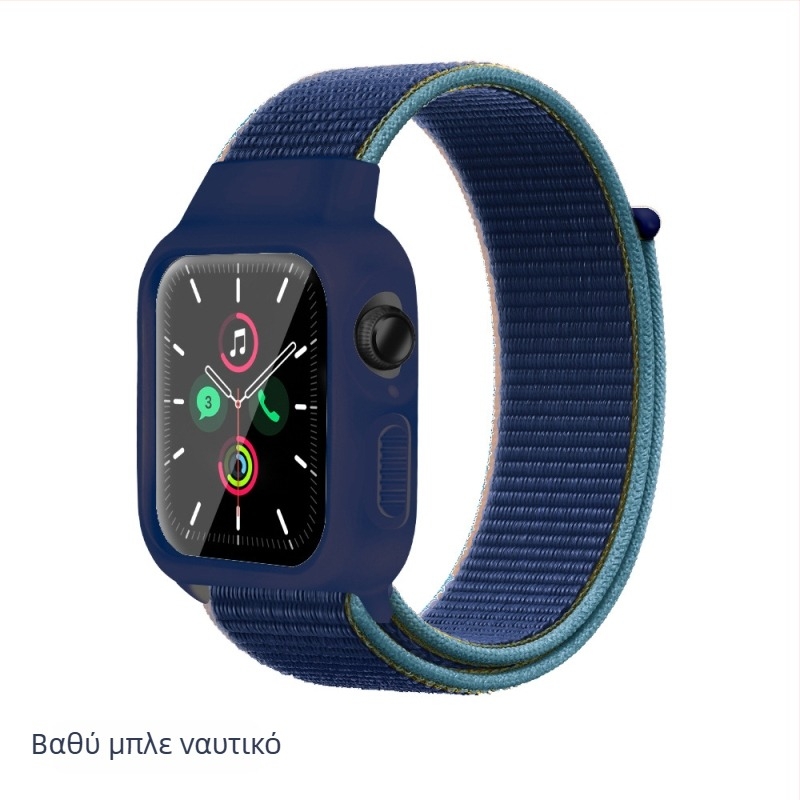 Apple Watch Nylon Loop ενσωματωμένο προστατευτικό κάλυμμα και λουράκι — υφαντό υλικό, προσαρμοσμένη διεπαφή